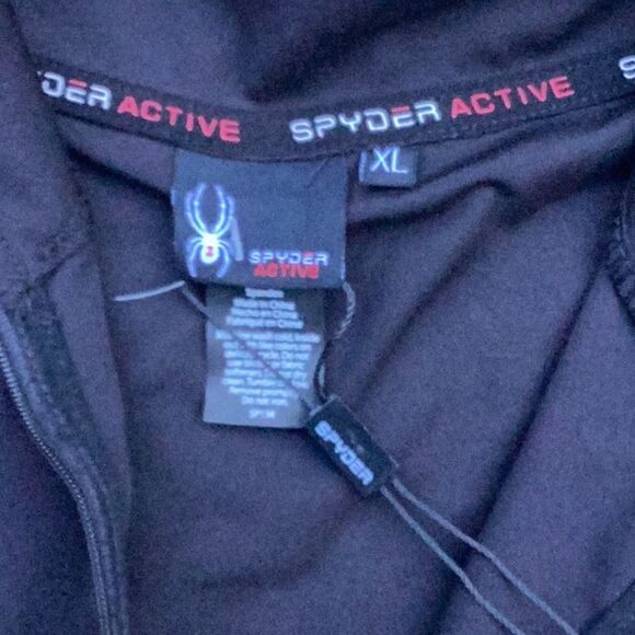 SPYDER NWT ACTIVE LADIES XL QUARTER ZIP PULLOVER FREESTYLE TOP COAT BLACK - Picture 3 of 6